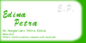 edina petra business card